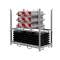 SET | with 30 traffic panels and accessories | on top part and storage and transport pallet | with foil RA1/A, red/white | on both sides hatched | BASt turn traffic panel